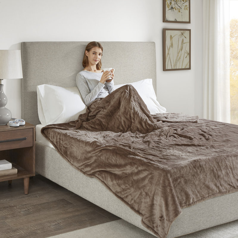 Beautyrest heated plush blanket sale